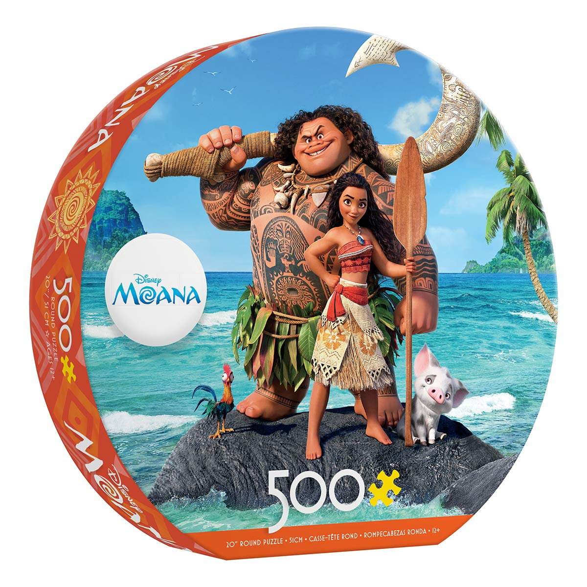 Amazon.com: Ceaco - Disney Round - Moana Round - 500 Piece Jigsaw